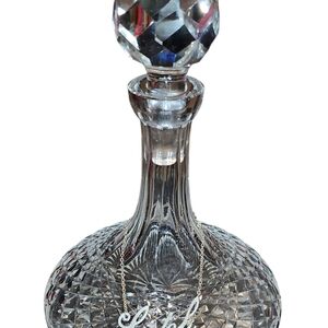 Waterford Crystal Silver Glass Art Decanter